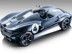 2020 McLaren Elva Convertible 4 Black with Silver Accents Exclusive Collection Series Limited Edition to 79 pieces Worldwide 1/18 Model Car Tecnomodel T18-EX09B