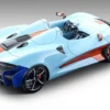 2020 McLaren Elva Convertible Light Blue with Orange Accents Exclusive Collection Series Limited Edition to 79 pieces Worldwide 1/18 Model Car Tecnomodel T18-EX09A