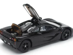 McLaren F1 Jet Black 1/64 Diecast Model Car by Pop Race