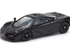 McLaren F1 Jet Black 1/64 Diecast Model Car by Pop Race