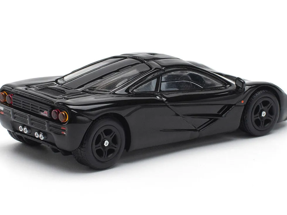 McLaren F1 Jet Black 1/64 Diecast Model Car by Pop Race
