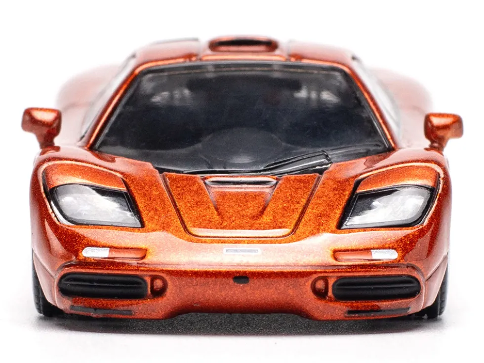 McLaren F1 Orange Metallic 1/64 Diecast Model Car by Pop Race