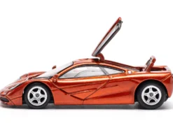 McLaren F1 Orange Metallic 1/64 Diecast Model Car by Pop Race
