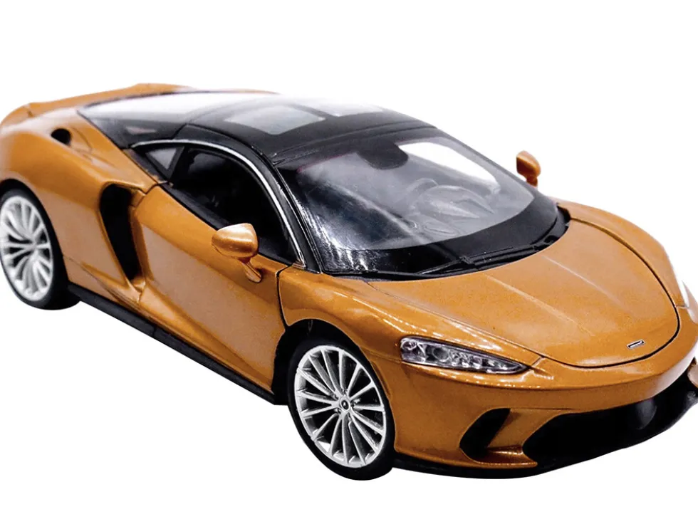 McLaren GT Gold Metallic Black Top NEX Models 1/24 Diecast Model Car Welly 24105
