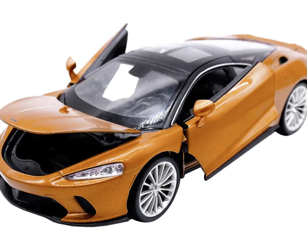 McLaren GT Gold Metallic Black Top NEX Models 1/24 Diecast Model Car Welly 24105