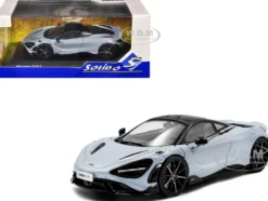 2020 McLaren 765LT Ceramic Gray with Black Top 1/43 Diecast Model Car by Solido
