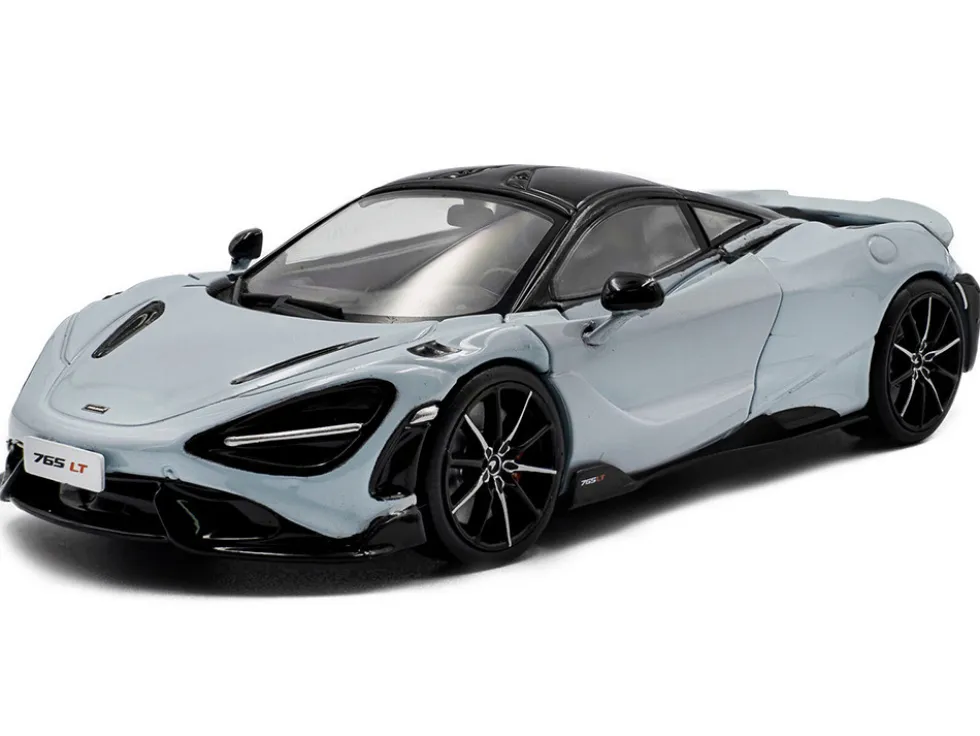 2020 McLaren 765LT Ceramic Gray with Black Top 1/43 Diecast Model Car by Solido