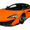 McLaren 600LT Myan Orange and Carbon 1/18 Model Car Autoart 76084