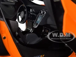 McLaren 600LT Myan Orange and Carbon 1/18 Model Car Autoart 76084