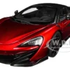 McLaren 600LT Vermillion Red and Carbon 1/18 Model Car Autoart 76085