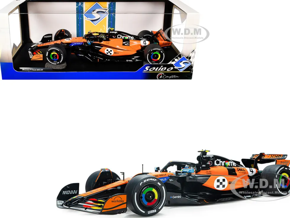 McLaren MCL39 #4 Lando Norris "OKX" Winner Formula One F1 "Monaco GP" (2025) "Competition" Series 1/18 Diecast Model Car by Solido