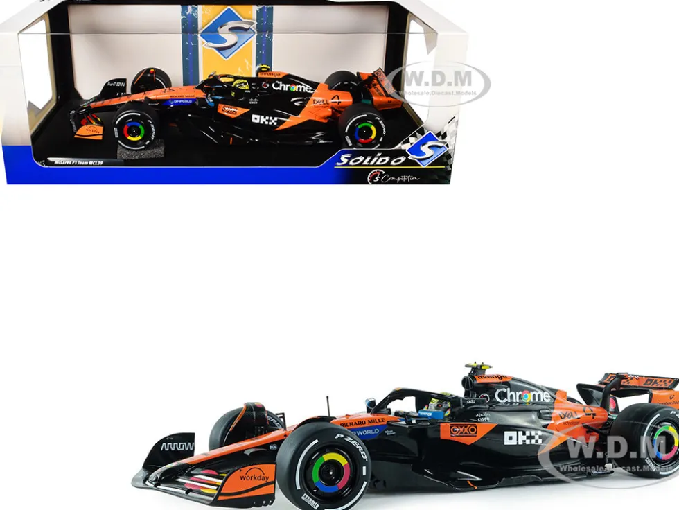 McLaren MCL39 #4 Lando Norris "OKX" Winner Formula One F1 "Australian GP" (2025) "Competition" Series 1/18 Diecast Model Car by Solido