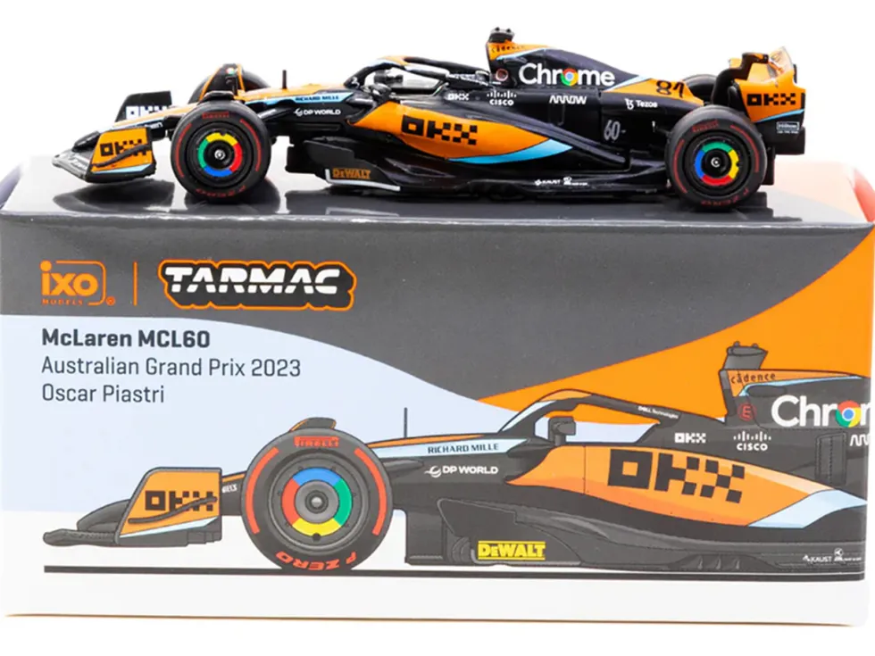 McLaren MCL60 #81 Oscar Piastri Formula One F1 "Australian GP" (2023) "Global64" Series 1/64 Diecast Model Car by Tarmac Works