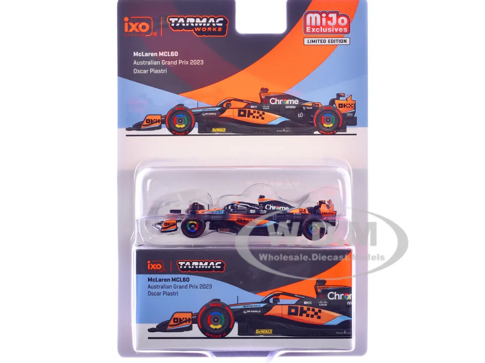 McLaren MCL60 #81 Oscar Piastri Formula One F1 "Australian GP" (2023) "Global64" Series 1/64 Diecast Model Car by Tarmac Works