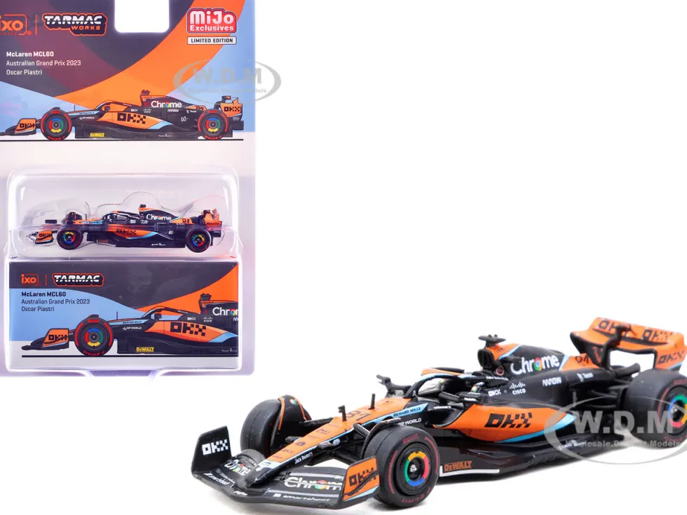 McLaren MCL60 #81 Oscar Piastri Formula One F1 "Australian GP" (2023) "Global64" Series 1/64 Diecast Model Car by Tarmac Works