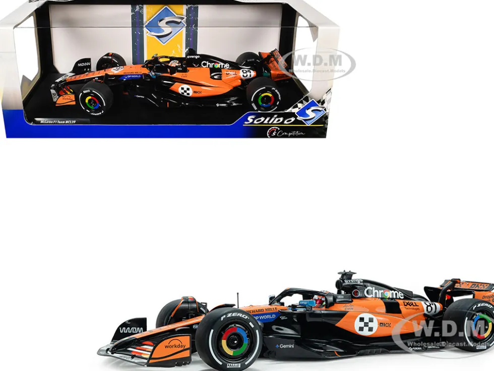McLaren MCL39 #81 Oscar Piastri "OKX" 3rd Place Formula One F1 "Monaco GP" (2025) "Competition" Series 1/18 Diecast Model Car by Solido