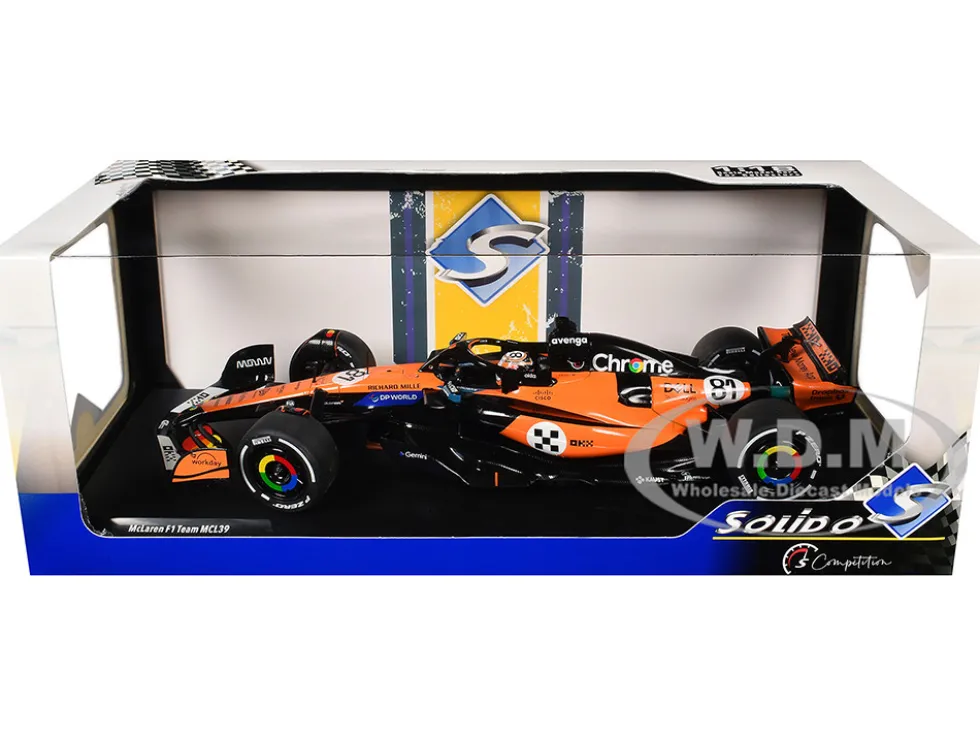 McLaren MCL39 #81 Oscar Piastri "OKX" 3rd Place Formula One F1 "Monaco GP" (2025) "Competition" Series 1/18 Diecast Model Car by Solido
