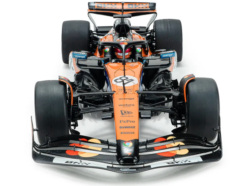 McLaren MCL39 #81 Oscar Piastri "OKX" 3rd Place Formula One F1 "Monaco GP" (2025) "Competition" Series 1/18 Diecast Model Car by Solido