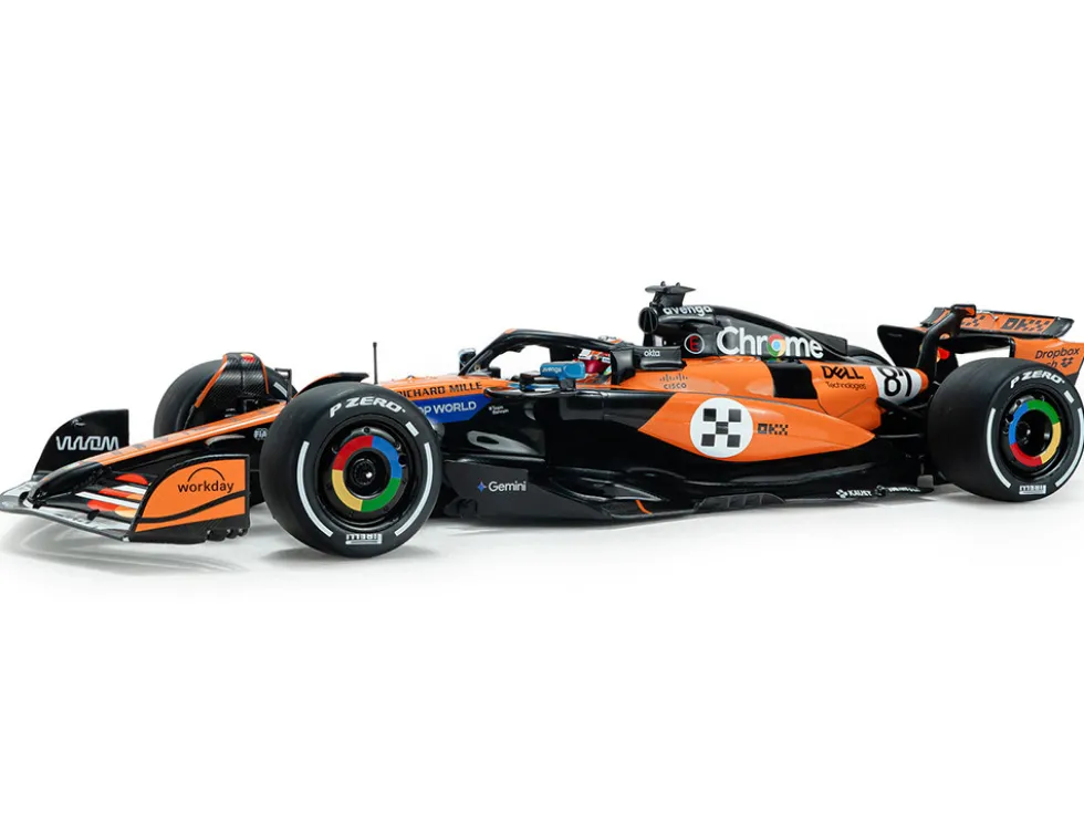 McLaren MCL39 #81 Oscar Piastri "OKX" 3rd Place Formula One F1 "Monaco GP" (2025) "Competition" Series 1/18 Diecast Model Car by Solido