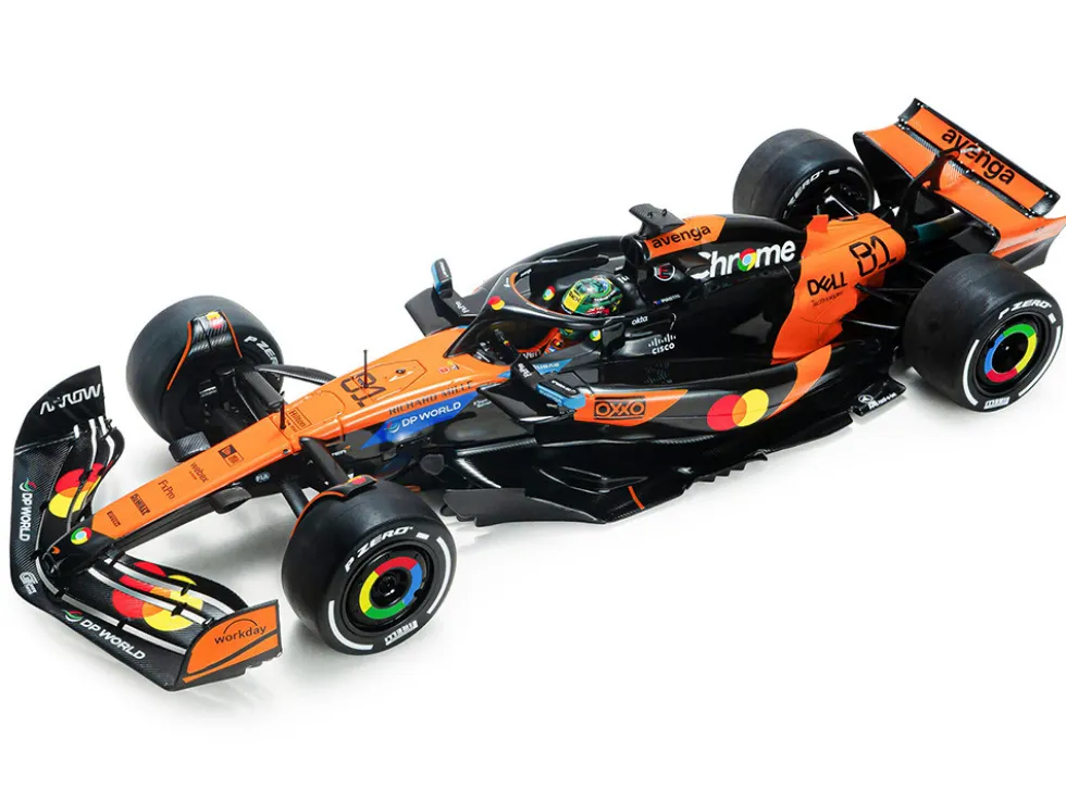 McLaren MCL39 #81 Oscar Piastri "OKX" Winner Formula One F1 "Chinese GP" (2025) "Competition" Series 1/18 Diecast Model Car by Solido