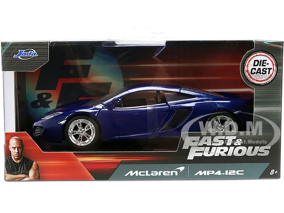 McLaren MP4.12C Blue Metallic "Furious 7" (2015) Movie "Fast & Furious" Series 1/32 Diecast Model Car by Jada