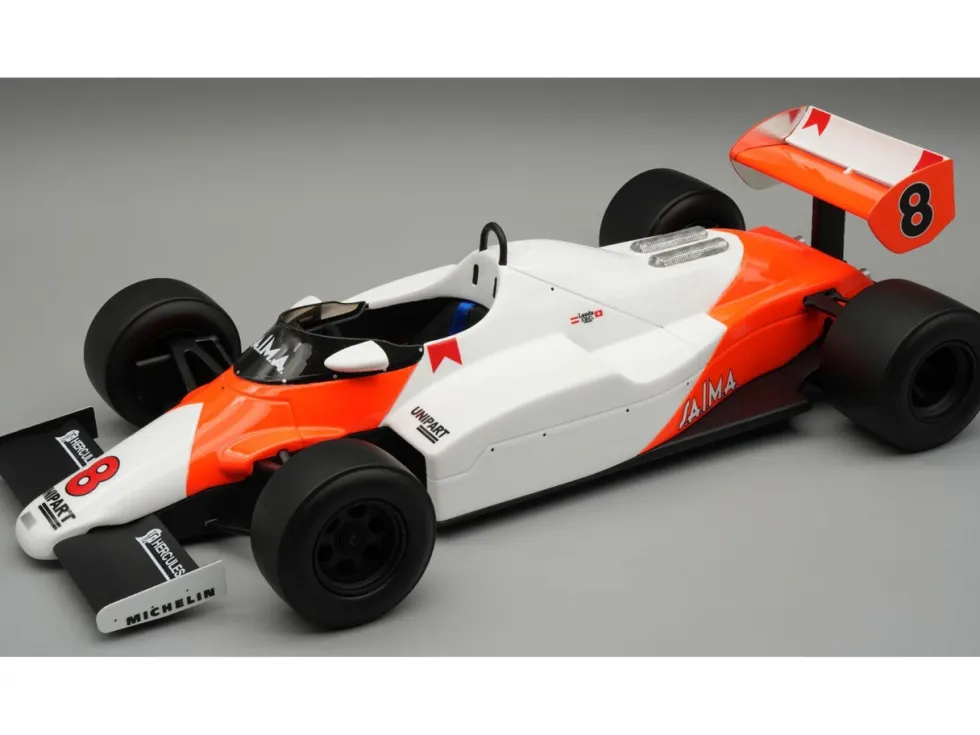 McLaren MP4/1C #8 Niki Lauda 2nd Place Formula One F1 "United States GP West" (1983) with Display Case "Mythos Series" Limited Edition to 40 pieces Worldwide 1/18 Model Car by Tecnomodel