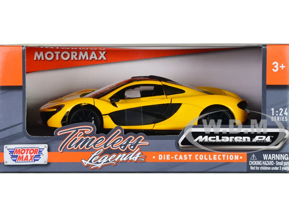McLaren P1 Yellow 1/24 Diecast Model Car Motormax 79325