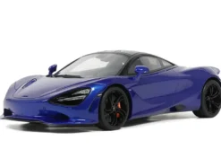 2023 McLaren 750S Coupe Blue Metallic with Black Top 1/18 Model Car by GT Spirit