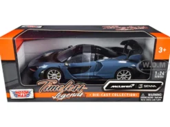 McLaren Senna Gray Metallic Black Timeless Legends 1/24 Diecast Model Car Motormax 79355