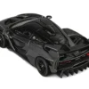 McLaren Senna GTR Dark Gray Metallic with Carbon Hood and Black Top 1/64 Diecast Model Car by CM Model