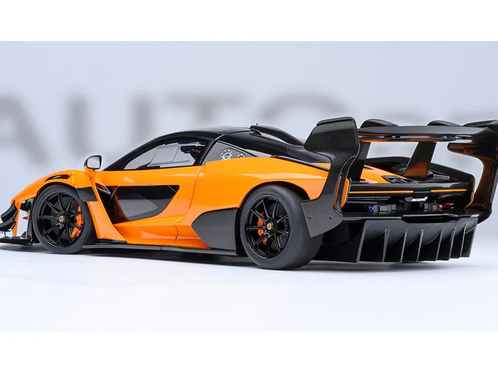 McLaren Senna GTR Orange with Black Top 1/18 Model Car by Autoart