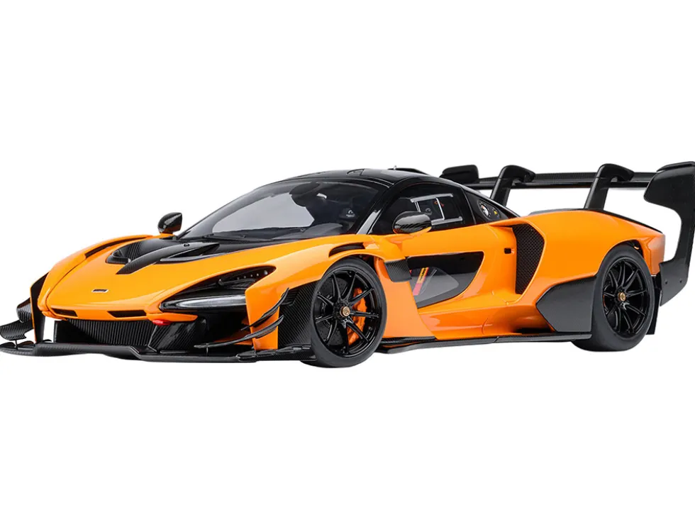 McLaren Senna GTR Orange with Black Top 1/18 Model Car by Autoart