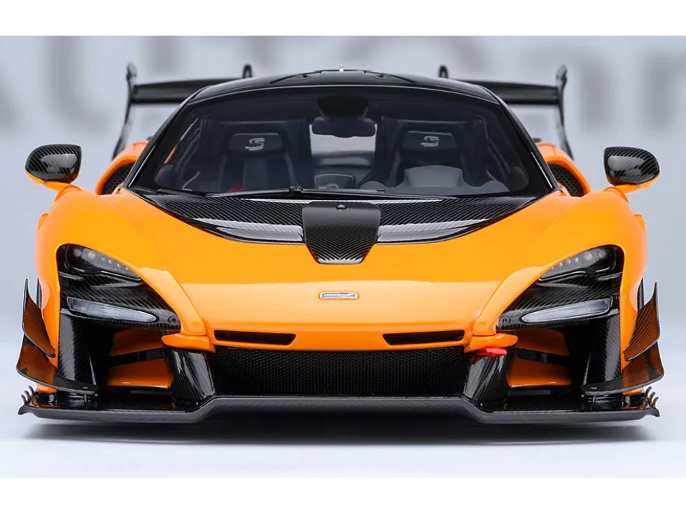 McLaren Senna GTR Orange with Black Top 1/18 Model Car by Autoart