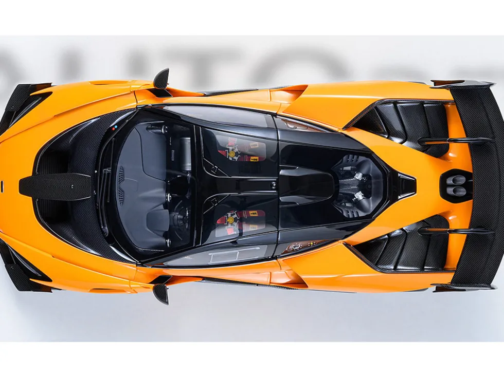 McLaren Senna GTR Orange with Black Top 1/18 Model Car by Autoart