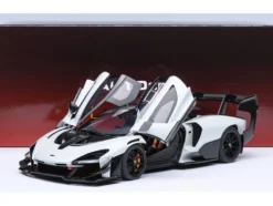 McLaren Senna GTR Silica White with Black Top 1/18 Model Car by Autoart