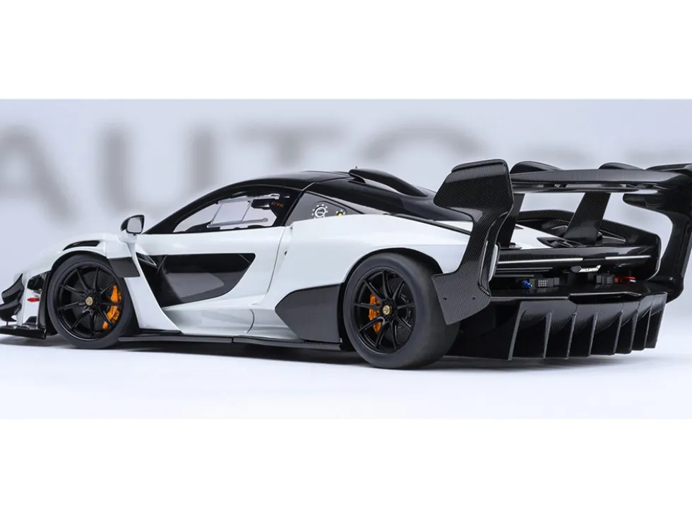 McLaren Senna GTR Silica White with Black Top 1/18 Model Car by Autoart