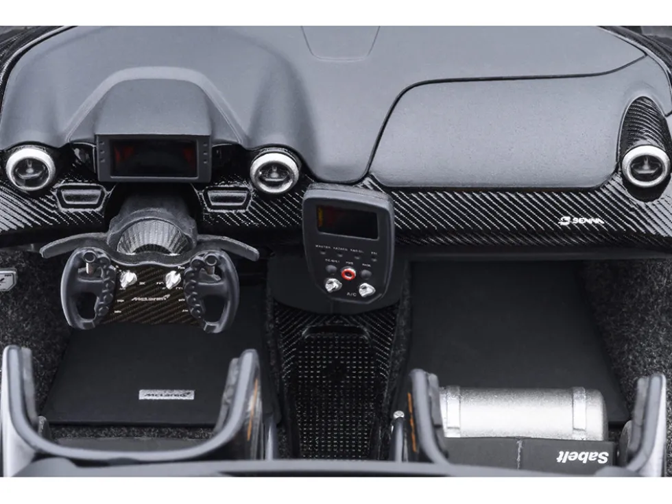 McLaren Senna GTR Silica White with Black Top 1/18 Model Car by Autoart