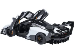 McLaren Senna GTR Silica White with Black Top 1/18 Model Car by Autoart