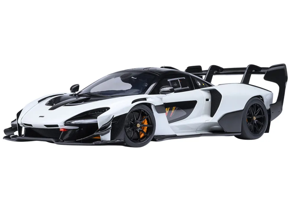 McLaren Senna GTR Silica White with Black Top 1/18 Model Car by Autoart