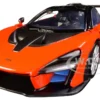 McLaren Senna Orange Metallic Black Timeless Legends 1/24 Diecast Model Car Motormax 79355