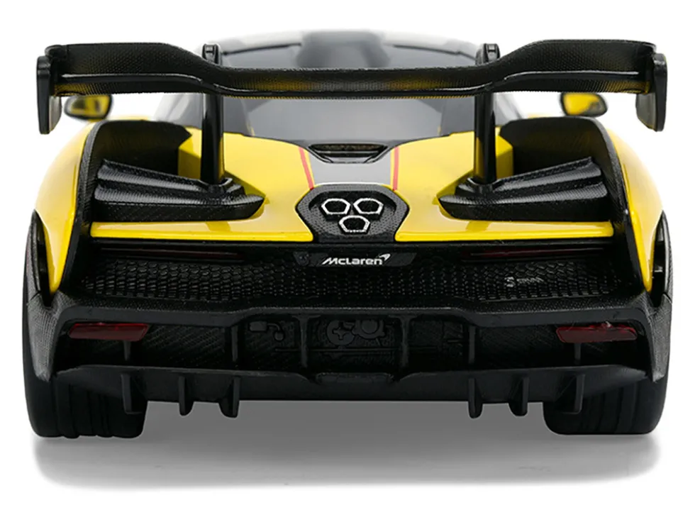 McLaren Senna "8-PAS Racing" Yellow Metallic with Black Top "Hyper-Spec" Series 1/24 Diecast Model Car by Jada