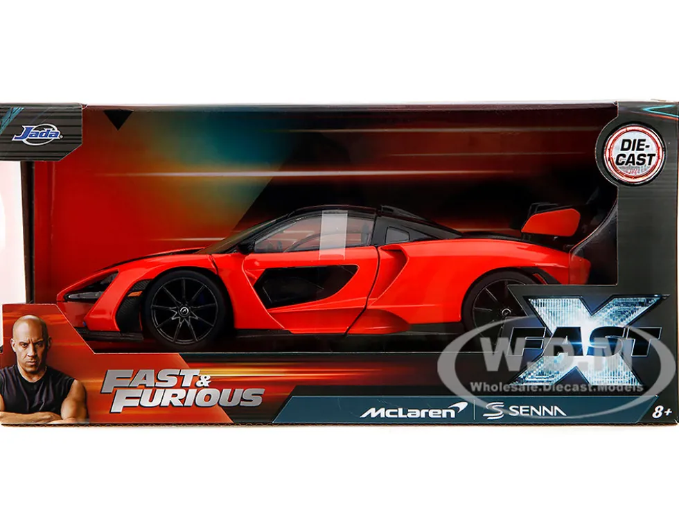 McLaren Senna Red and Black "Fast X" (2023) Movie "Fast & Furious" Series 1/24 Diecast Model Car by Jada