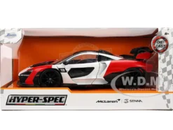 McLaren Senna Red and White with Carbon Hood and Top