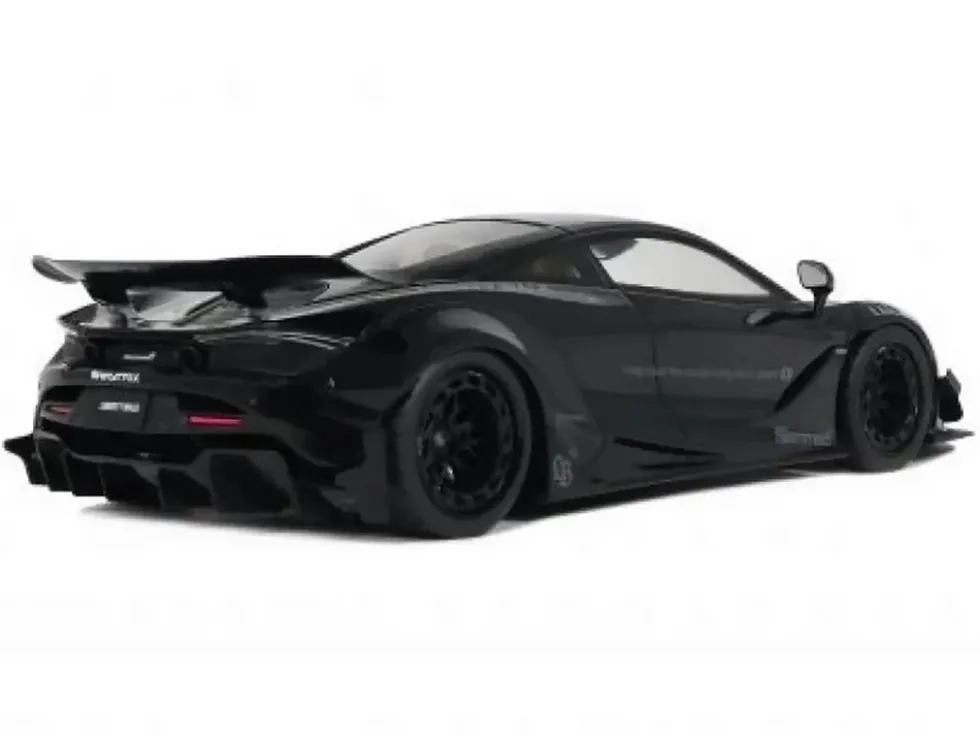 2023 McLaren 720S "LB-Works - Liberty Walk" Black 1/18 Model Car by GT Spirit