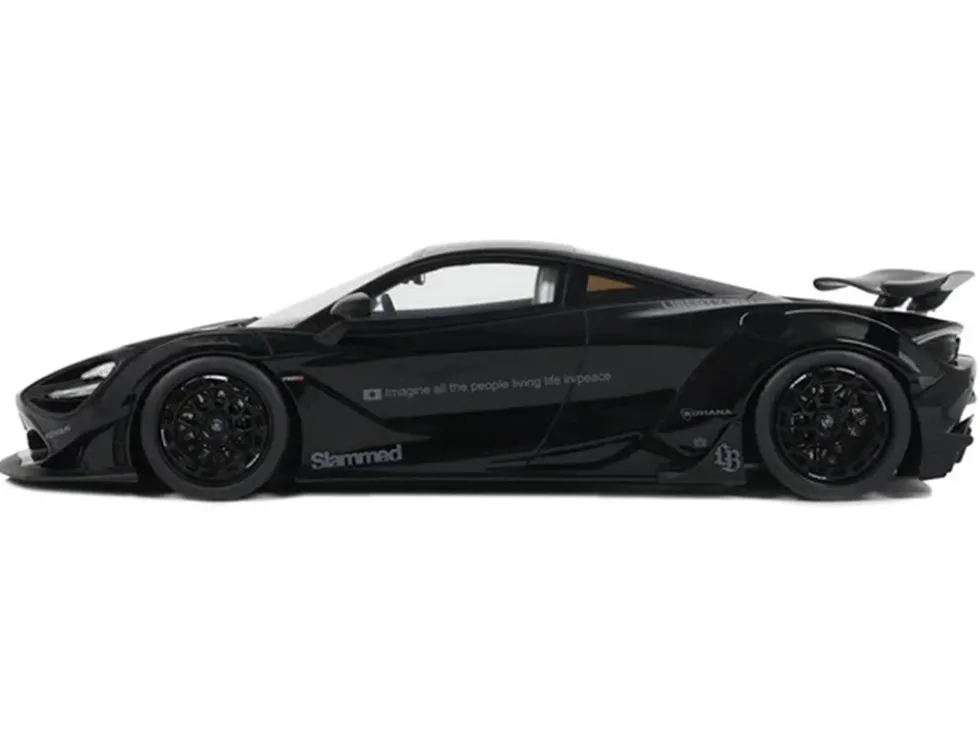 2023 McLaren 720S "LB-Works - Liberty Walk" Black 1/18 Model Car by GT Spirit
