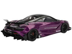 McLaren 720S "LB-Works" Purple Metallic with Black Top 1/18 Model Car by Top Speed