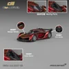 McLaren Solus GT Wine Red Metallic with Gold Stripes 1/64 Diecast Model Car by CM Model