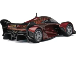 McLaren Solus GT Wine Red Metallic with Gold Stripes 1/64 Diecast Model Car by CM Model
