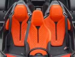 McLaren Speedtail Volcano Orange Metallic with Black Top and Suitcase Accessories 1/18 Model Car Autoart 76088