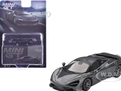 McLaren 750S Saros Gray Limited Edition 1/64 Diecast Model Car by Mini GT